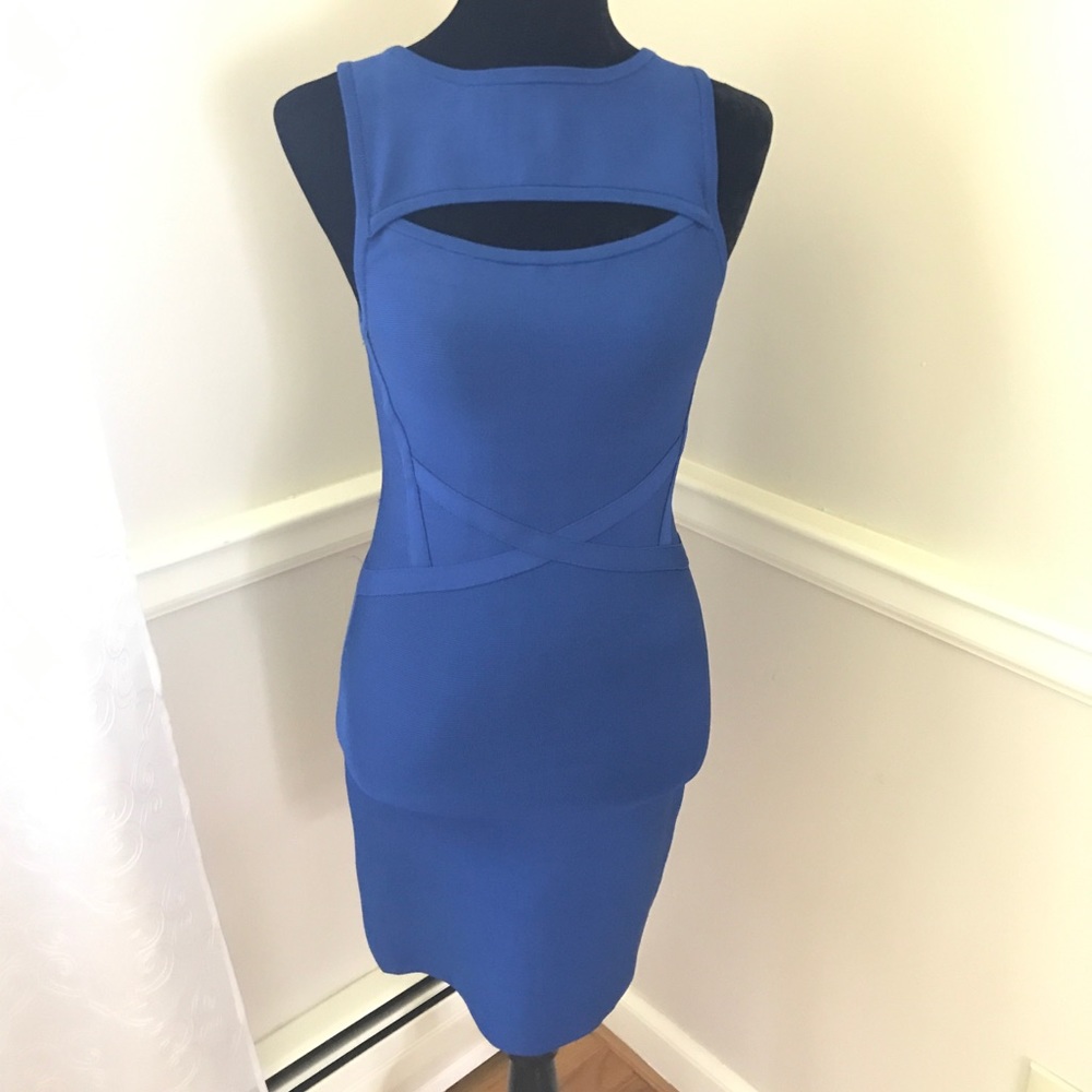 Royal blue Bebe bandage dress